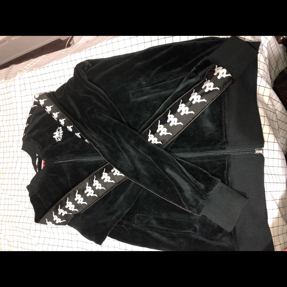 Women’s kappa velour jacket (BLACK)